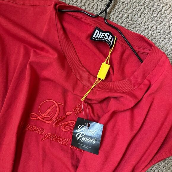 Diesel Vibrant Red Casual Dress size M - Picture 6 of 9